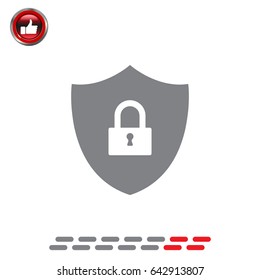 Shield security icon. vector illustration