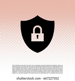 Shield security icon. vector illustration