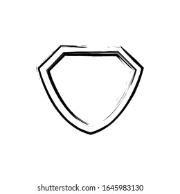 Shield security icon vector on white background