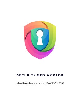 Shield Security Illustration Vector Template, Suitable for Creative Industry, Multimedia, entertainment, Educations, Shop, and any related business