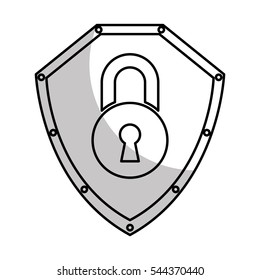 shield security isolated icon vector illustration design