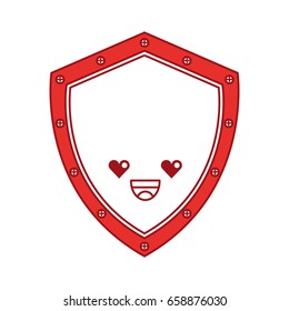 shield security kawaii character