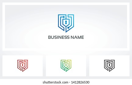 Shield Security Keyhole Nodes Logo