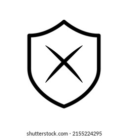 Shield with security lock. Perfect for websites, mobile apps, presentations, infographic. Virus protection concept sign design.