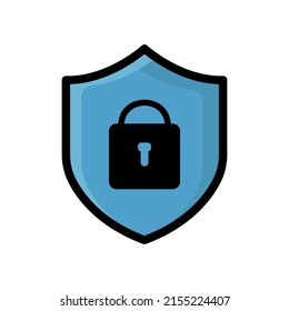 Proteger con bloqueo de seguridad. Perfecto para sitios web, aplicaciones móviles, presentaciones, infografía. Diseño de signos de concepto de protección contra virus.