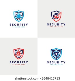 shield security logo design creative modern minimal concept for guard service