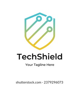 Shield security logo design vector. Security guard symbol icon isolated on white background