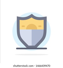 Shield, Security, Motivation Abstract Circle Background Flat color Icon. Vector Icon Template background