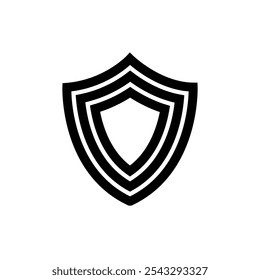 shield security outline icon vector eps 