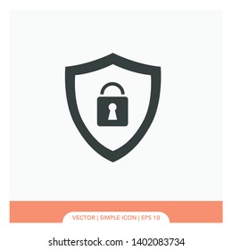 Shield security with padlock Icon Vector Illustration