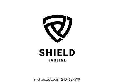 Shield Security Protection Badge Emblem logo icon design template flat vector
