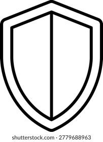 Shield Security and Protection Line Icon