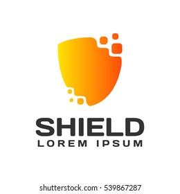 Shield, Security, Protection Logo. Shield Vector Icon. Shield Emblem. Network Security Logo. Business, Connect, Network Logo. Technology, Tech Logo. Technology Icon.