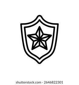 escudo, segurança, proteção ícone contorno vetor design bom para web ou aplicativo móvel