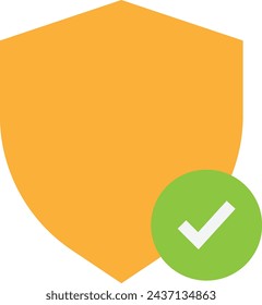 Shield Security Safety Icon Vector Flat Illustration