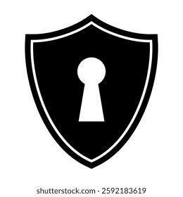 Shield security silhouette vector image,minimalist and modern concept,isolated on white background,can be for sign or symbol