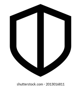 Shield, security simple vector icon.