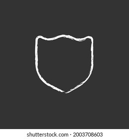Shield, security vector chalk icon