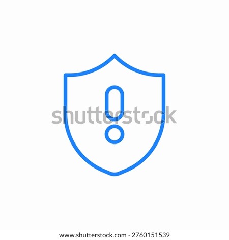 shield security warning vulnerability protection issue icon sign vector