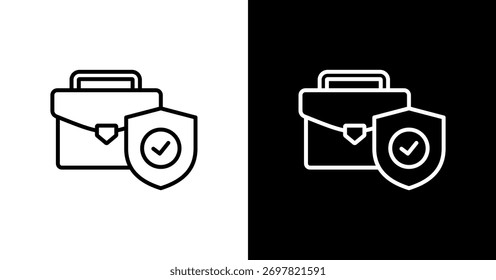 Shield Security White Icon Set Design