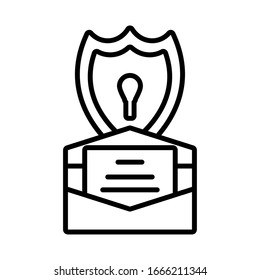 escudo con iconos seo en el diseño de ilustración vectorial de fondo blanco