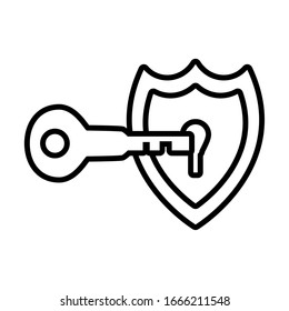 escudo con iconos seo en el diseño de ilustración vectorial de fondo blanco