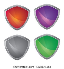 shield set. collection. vector protection icon symbol scalable