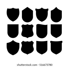 Shield set vector 