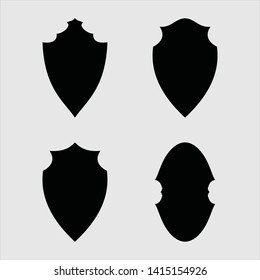 shield set vector - icon