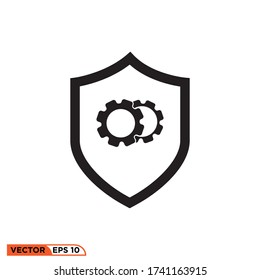 shield setting icon design vector illustration 