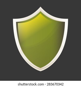 Shield shape design over black background, vector illustration