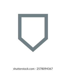 Shield Shape Icon Vector Template