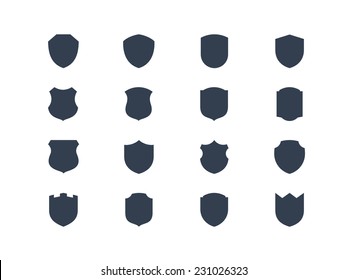 Shield shape icons