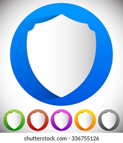 Shield shape for protection, defense concept. Vector.