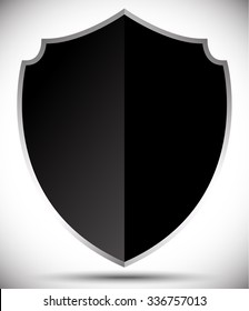 Shield shape for protection, defense concept. Vector.