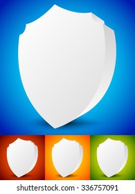 Shield shape for protection, defense concept. Vector.
