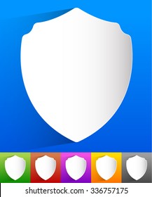 Shield shape for protection, defense concept. Vector.