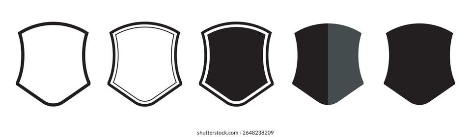Sammlung von Schild-Shapes. Schild-Shape-Symbol. Sammlung von verschiedenen Schilden Form Vektor auf weißem Hintergrund