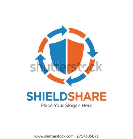 Shield Share Circular Arrow Protection Logo