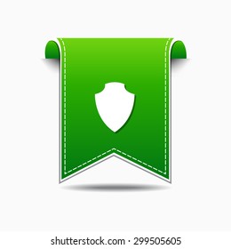 Shield Sign Green Vector Icon Design