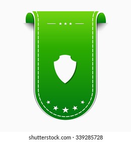 Shield Sign Green Vector Icon Design
