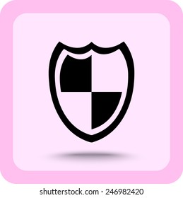 Shield sign icons, vector illustration. Flat design style