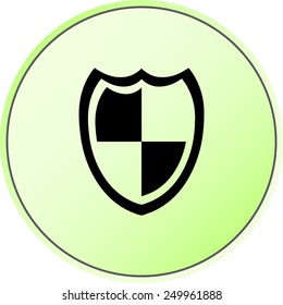Shield sign icons, vector illustration. Flat design style