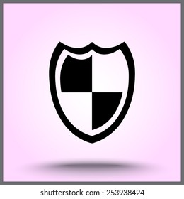 Shield sign icons, vector illustration. Flat design style