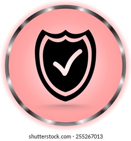 Shield sign icons, vector illustration. Flat design style