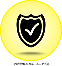 Shield sign icons, vector illustration. Flat design style