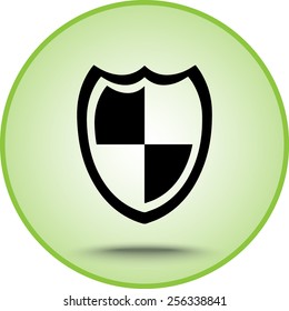 Shield sign icons, vector illustration. Flat design style