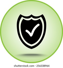 Shield sign icons, vector illustration. Flat design style