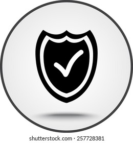 Shield sign icons, vector illustration. Flat design style