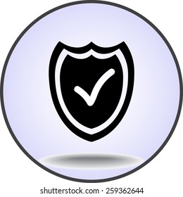 Shield sign icons, vector illustration. Flat design style